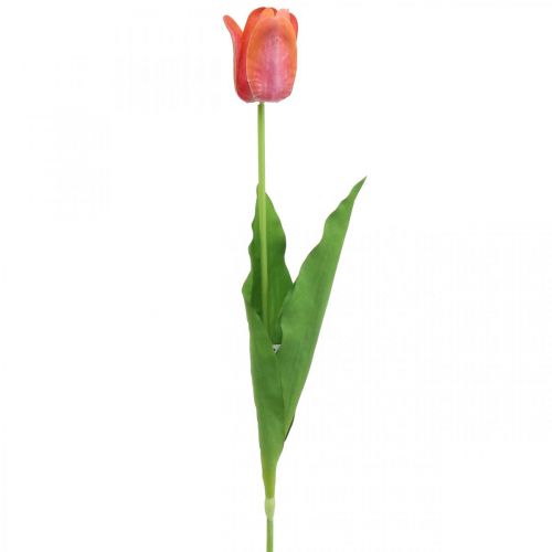 Floristik24 Tulipa flor artificial vermelha, laranja Flor artificial da primavera H67cm