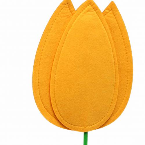 Floristik24 Flor de feltro tulipa amarela Alt.68cm
