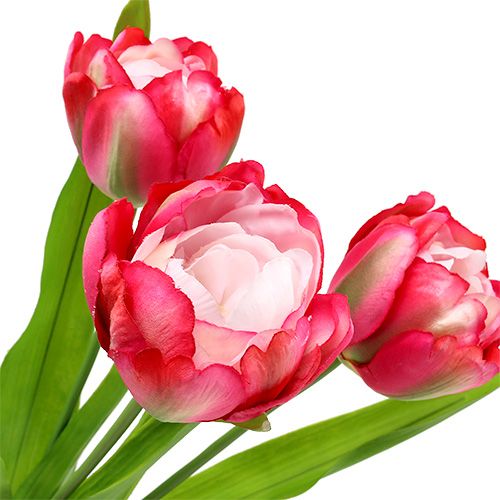 Itens Tulipa rosa artificial 60cm 3pcs