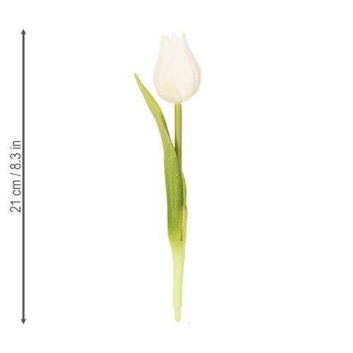 Itens Tulipa artificial, decoração realista, flor de seda durável para casa, 21 cm, 6 peças