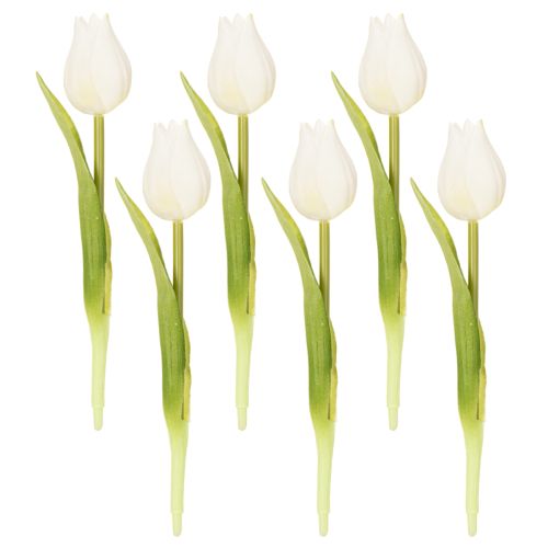 Itens Tulipa artificial, decoração realista, flor artificial durável para casa, 21 cm, 6 peças.