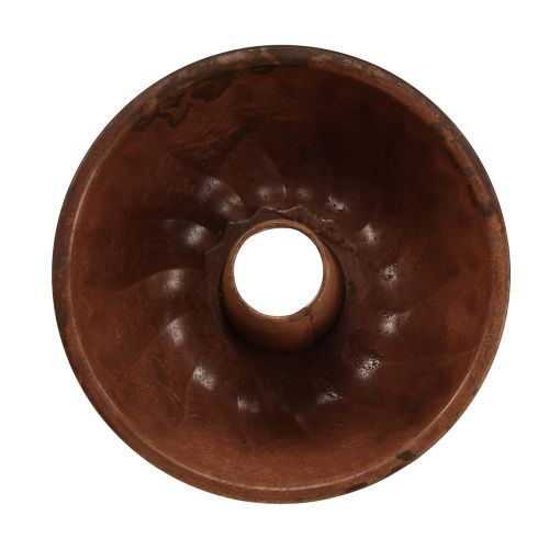 Floristik24 Forma de bolo ferrugem para plantador decoração de cozinha metal Ø23cm Alt.12cm
