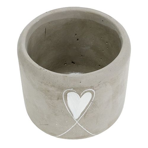 Floristik24 Plantador de concreto com coração Ø11cm Alt.10cm 5 unidades
