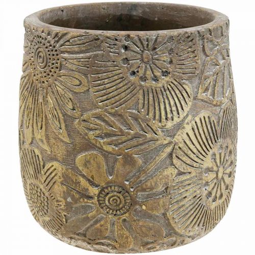 Floristik24 Floreira vaso de flores de ouro em cerâmica Ø17cm A19cm