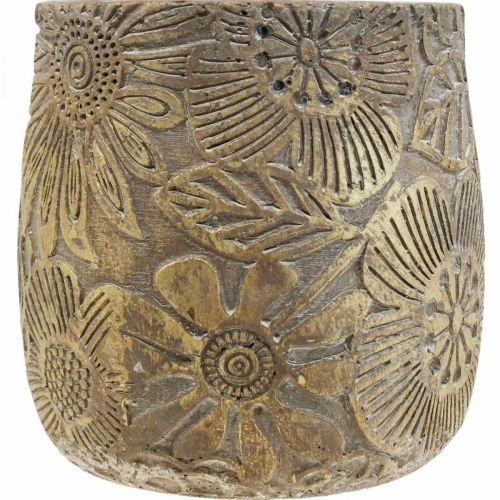 Floristik24 Floreira vaso de flores de ouro em cerâmica Ø17cm A19cm