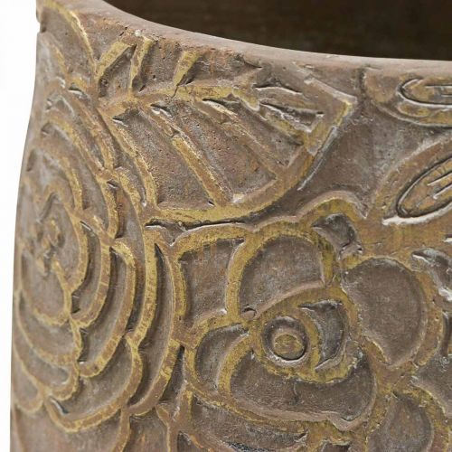 Itens Floreira vaso de flores de ouro em cerâmica Ø21cm A22,5cm