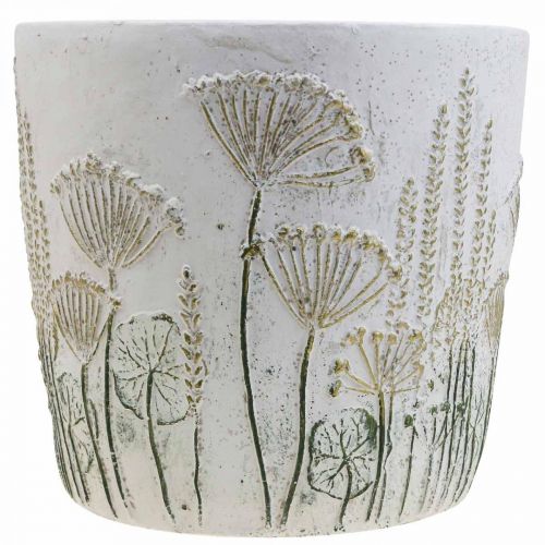 Floristik24 Floreira Grande Vaso de Cerâmica Ouro Branco Ø20,5cm A20cm