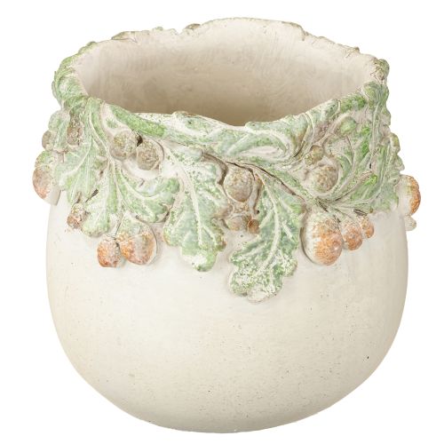 Vaso para Plantas Autumn Acorns Pedra Fundida Ø14,5cm H13cm