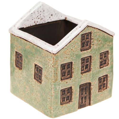Itens Vaso de cerâmica Casa Advento Menta Branco 10×10×12cm