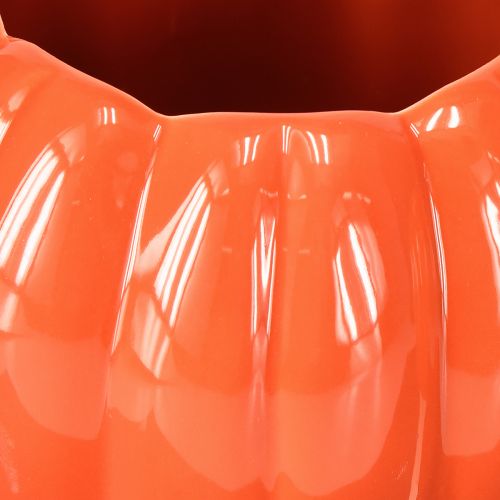 Itens Vaso cerâmica abóbora laranja sortido Ø14cm H10cm 2 peças