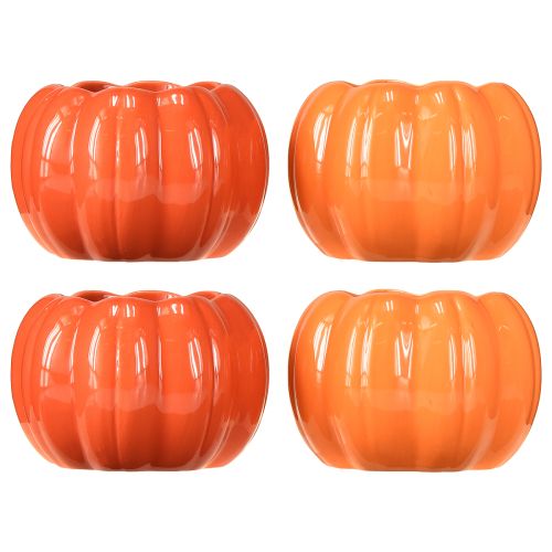 Itens Vaso de cerâmica para plantador abóbora laranja Ø9,5cm H6,5cm 4 peças