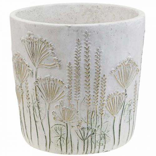 Floreira Vaso de Cerâmica Ouro Branco Ø17,5cm A16,5cm