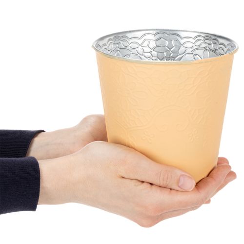 Itens Vaso de metal, laranja pastel, Ø13,5cm A12,5cm