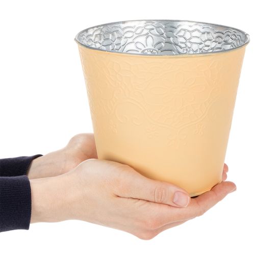 Itens Vaso de metal, laranja pastel, Ø16cm A14cm