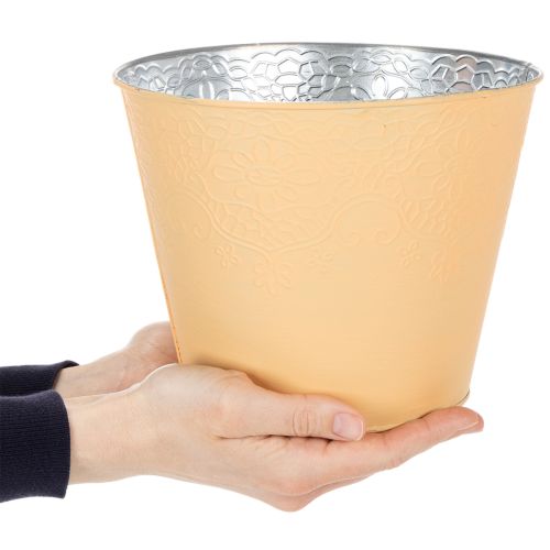 Itens Vaso de metal, laranja pastel, Ø20cm A16cm