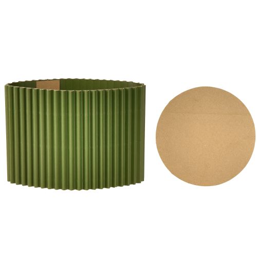 Itens Vaso de papel verde escuro Ø13cm H12cm 4 peças
