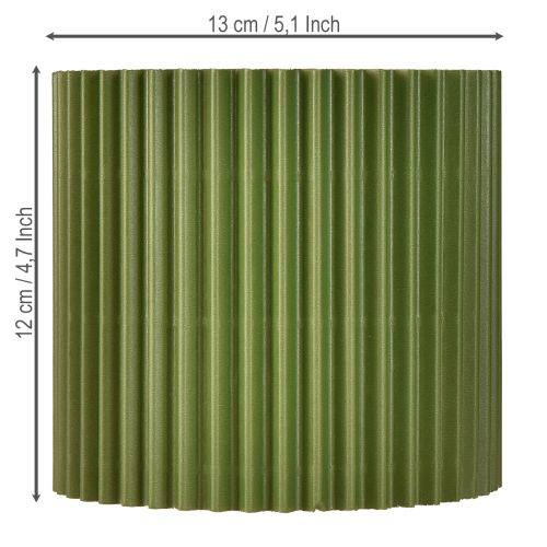 Itens Vaso de papel verde escuro Ø13cm H12cm 4 peças