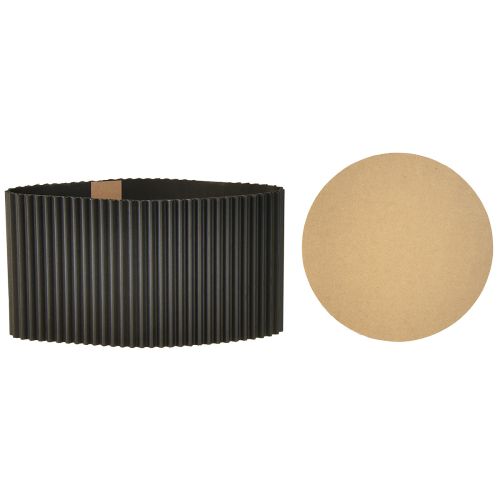 Itens Vaso de papel preto Ø19cm H14cm 3 peças