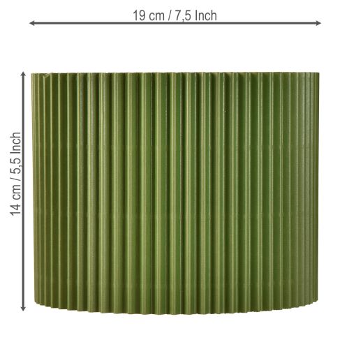 Itens Vaso de papel verde escuro Ø19cm H14cm 3 peças