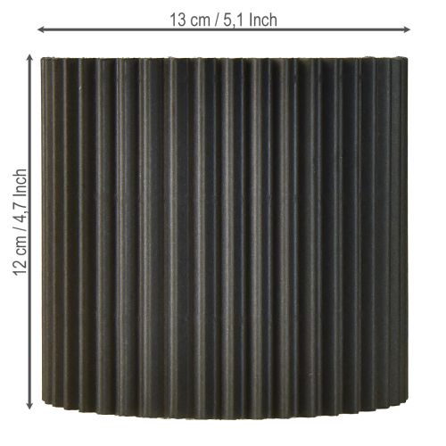 Itens Vaso de papel preto para plantas Ø13cm H12cm 4 peças