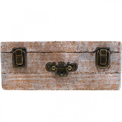 Floristik24 Gaveta floreira em concreto madeira envelhecida 22,5x13x9cm