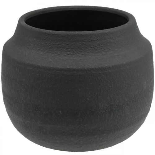 Floristik24 Floreira vaso de flores em cerâmica preta Ø27cm A23cm