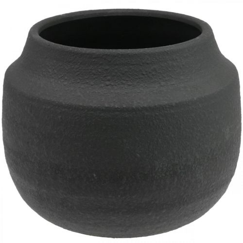 Itens Floreira vaso de flores em cerâmica preta Ø27cm A23cm