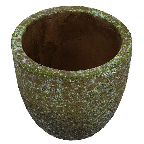 Floristik24 Plantador cinza musgoso, verde Ø14cm Alt.14cm 2pcs