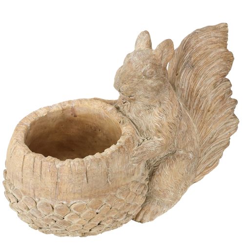 Vaso com decoração em pedra fundida de esquilo 26×14×19cm
