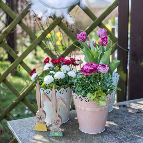 Floristik24 Plantador de flores verde claro Ø15cm H15cm