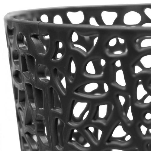 Floristik24 Floreira vaso de plástico antracite Ø11,5cm A12,5cm
