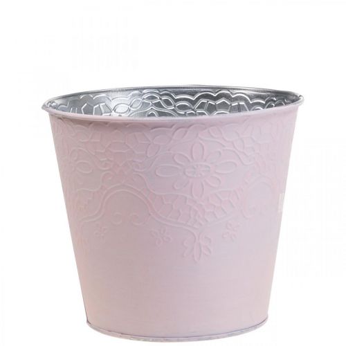 Floristik24 Floreira floreira de metal rosa pastel Ø13.5cm A12.5cm