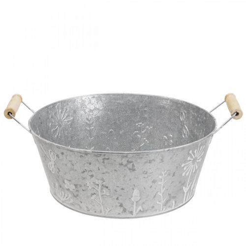 Floristik24 Floreira vaso decorativo de flores em metal asa Ø24,5cm A10cm