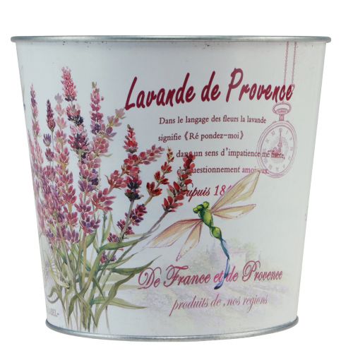 Itens Vaso de flores de metal lavanda pequeno Ø18cm Alt.15,5cm