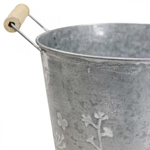 Floristik24 Floreira jardineira vintage balde de metal decorativo Ø21.5cm Alt.19cm