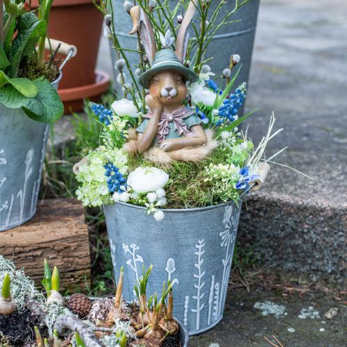 Floristik24 Floreira jardineira vintage balde de metal decorativo Ø14cm A13cm