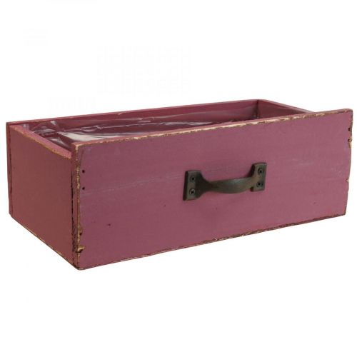 Floristik24 Floreira em madeira deco roxo 25×13×9cm