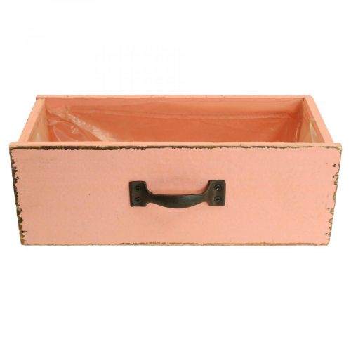 Floristik24 Floreira em madeira deco pêssego 25×13×9cm