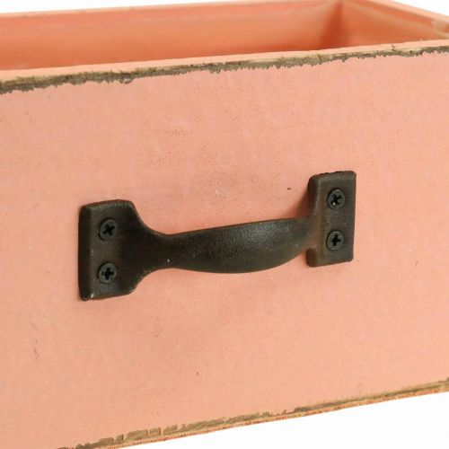 Floristik24 Floreira em madeira deco pêssego 25×13×9cm