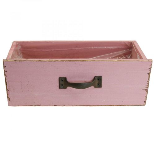 Floristik24 Floreira floreira em madeira rosa 25×13×9cm
