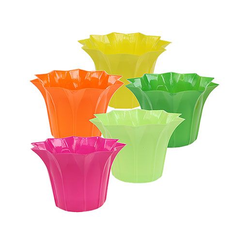 Itens Cachepô para vasos de plantas coloridas sortidas. Ø10,5cm 10pcs