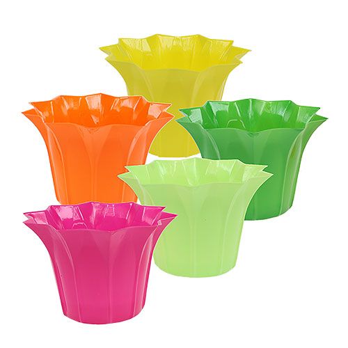 Floristik24 Cachepot de plástico, sortido Ø12cm 10pcs