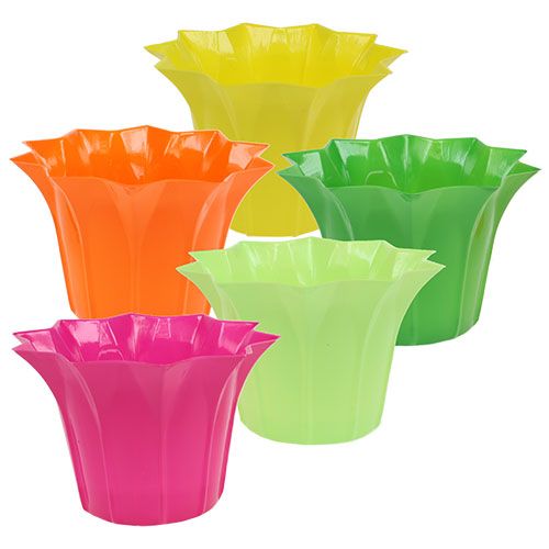 Floristik24 Cachepot de plástico, sortido Ø14cm 10pcs