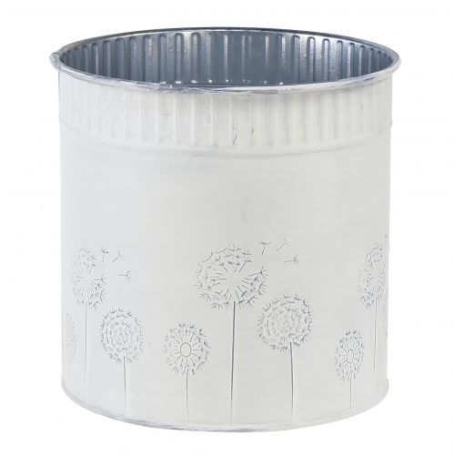 Floristik24 Vaso de flores de dente de leão branco Ø12,5cm Alt.14cm