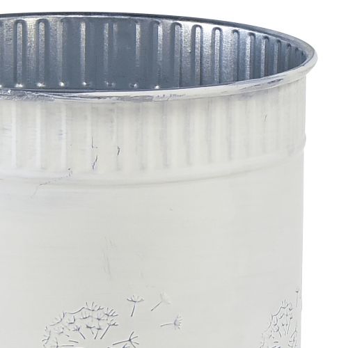 Floristik24 Vaso de flores de dente de leão branco Ø12,5cm Alt.14cm