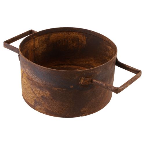 Floristik24 Vaso de planta de metal ferrugem Ø19,5cm/26cm conjunto de 2