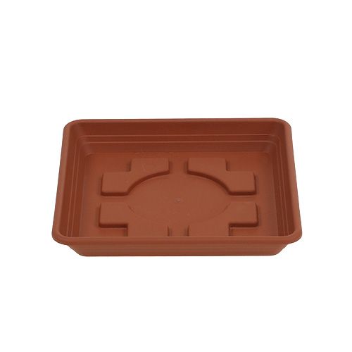 Floristik24 Porta copos Lara quadrado 12 cm x 12 cm terracota, 1 peça