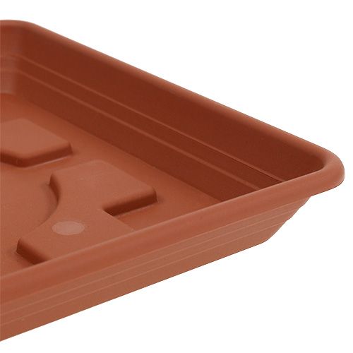 Floristik24 Porta copos Lara quadrado 12 cm x 12 cm terracota, 1 peça