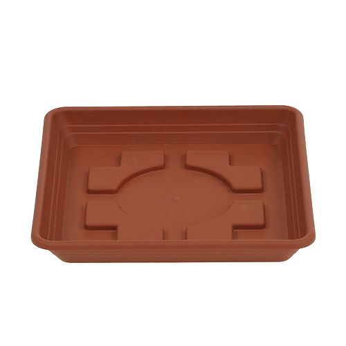 Floristik24 Base para copos Lara quadrada de 20cm x 20cm terracota, 1p