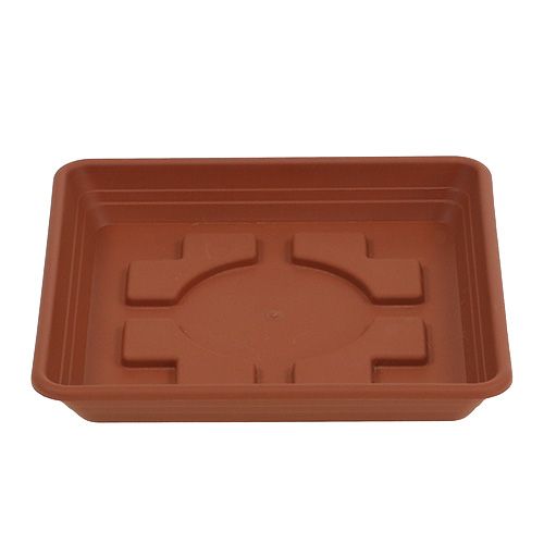 Itens Base para copos Lara quadrada 25 cm x 25 cm terracota, 1 unidade